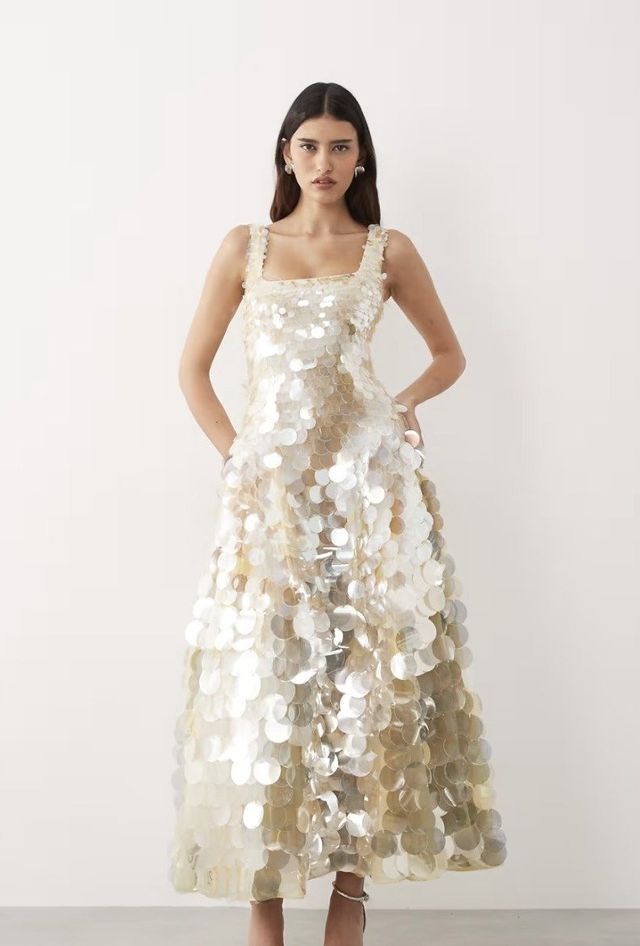 Arrange Paillettenkleid Lemon