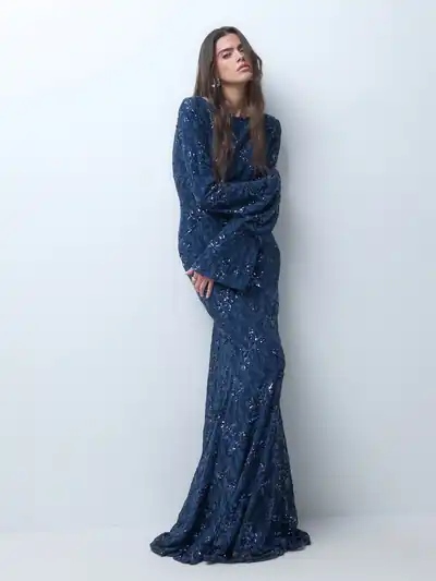 ASOS Design Maxikleid aus Paillettenspitze