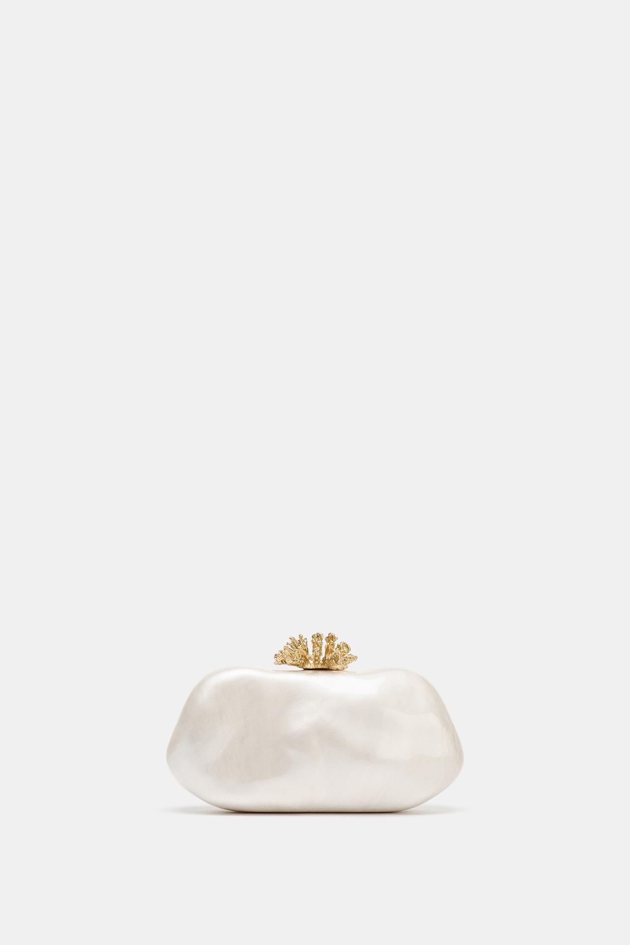 Zara Clutch mit Metalldetail